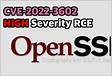 Help with CVE-2022-3602 OpenSSL